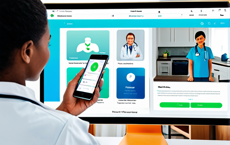 **

"A diverse group of people interacting with a digital healthcare app on their smartphones and tablets. The app displays personalized wellness recommendations, charts tracking progress, and a video call interface with a friendly doctor. Background shows a bright, modern home interior. Fully clothed, appropriate attire, safe for work, perfect anatomy, natural proportions, professional illustration, high quality, family-friendly."

**