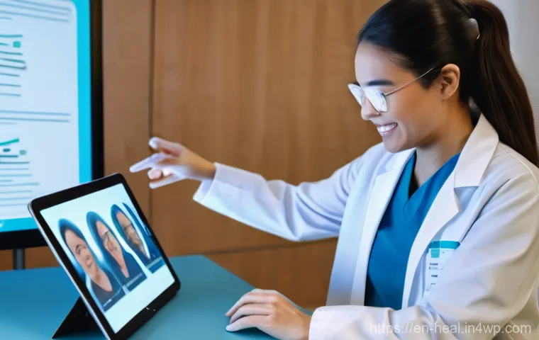 미래 의료 시스템의 경제적 모델 - **Prompt 1: Telemedicine and AI in Accessible Healthcare**
"A bright, clean image of a diverse g...